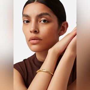 Jenny Bird Polished Gold Wave Cuff Bracelet